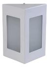 Luminária Arandela Branca Triangular 2 Vidros 1 Lamp. - Juni