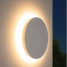 Luminária Arandela Eclipse 3000k Luz Indireta 12w Ip65 Led Integrado Luminária Arandela Eclipse 3000k Luz Indireta 12w Ip65 Led Integrado