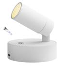 Luminaria Arandela LED 3 Tons USB Bateria Recarregavel Mesa Parede Sala Quarto Iluminaçao Direcional Estudo