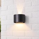 Luminaria Arandela LED 4W 2 Pontos Luz Preta Parede Luminaria Arandela LED 4W 2 Pontos Luz Preta Parede