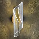 Luminária Arandela Led Acrílica Curva 7w 3 Em 1 Cor Dourado de Parede
