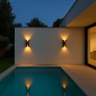 Luminaria Arandela Led Externa Moderna Luz Amarela 3000k