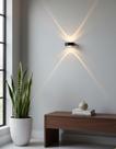 Luminária Arandela Mini Arctis 2w Iluminação de Parede Led Branco Quente 3000k Ip65 Bivolt Moderna Casa 2 Focos Preta Decorativa