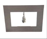 Luminária Arandela Quadrado Madeira Com Cristal 1 Lamp. - Interlux