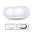 Luminária Arandela Tartaruga Led 8w Jardim Muro IP65 Bivolt Branco Frio Área Externa Parede Rampa Cor:Branca