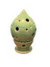 Luminaria artesanal p/ vela em ceramica verde