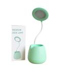 Luminária Articulada Porta Lápis Caneta E Suporte Celular