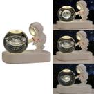 Luminária Astronauta Criativa Led C/ Globo De Vidro 3D Usb
