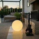 Luminária Balizador Esfera Chão 35cm Com Fio - Uso Interno