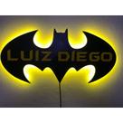 Luminária Batman MDF Personalizada - com fonte bivolt