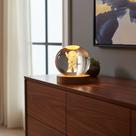 Luminária Bola Cristal 3D Abajur Quarto Mesa Sala Decorativa Cristal Abajur Luminária Abajur Projetos Astronauta