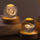 Luminária Bola de Cristal Galáxia Decoração Luz Noturna Efeito Visual Luminoso Mesas Prateleiras Escrivaninhas Estantes