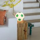 Luminária Bola de Futebol - Branca e Verde Luminária Bola de Futebol - Branca e Verde