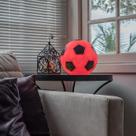 Luminária Bola de Futebol - Vermelha e Preta