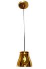 Luminária Bombe Dourada Cabo Preto Taiwer