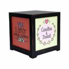 Luminária Box Namorados Nome Personalizado Viva O Amor. - Acabamento Refinado
