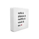 Luminária Box Slim com LED DecorFun - Sofá e Pipoca