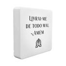 Luminária Box Slim Livrai-me do Mal USB Luminária Box Slim Livrai-me do Mal USB