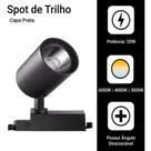 Luminária Branco Trilho Spot Led 20W 3500K Branco Quente