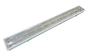 Luminária Calha Comercial Aletada P/ Lâmpada Led T8 120cm Branca