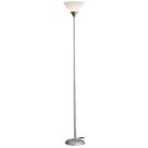 Luminária Chão 1,80M Pedestal Abajur Led Bivolt Pf-04 Prata