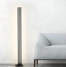 Luminária chão moderna slim 3 perfis led linear integrado 1,20m