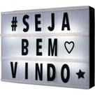 Luminária Cinema Light Box Led A5 96 Letras Números Ícones Letreiro