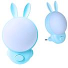 Luminária Coelho Luz LED Emergencia Tomada 2 Modos Infantil