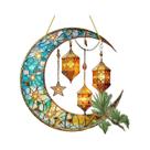 Luminária Colorida Em Forma De Lua Para Decoração De Janela, Presente De Ramadan Para Mulheres