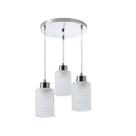 Luminária com 3 pendentes e27 track vidro