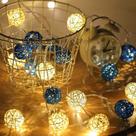 Luminária Cordão Fio De Luz 20 Bolas Led Decoração Luminária Cordão Fio De Luz 20 Bolas Led Decoração
