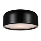 Luminária CWI Lighting Campton 14" Black Flush Mount Luminária CWI Lighting Campton 14" Black Flush Mount