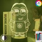 Luminaria de acrilico minions - com base