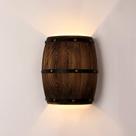 Luminária de arandela de parede Newrays Antique Wood Wine Barrel