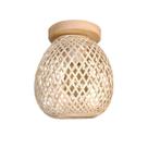 Luminaria De Bambu Teto Artesanal Fibra Natural Sala Nat93