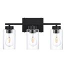 Luminária de banheiro A1A9 3 luzes em preto fosco 45cm 110V Luminária de banheiro A1A9 3 luzes em preto fosco 45cm 110V