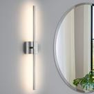Luminária de banheiro CCYCOL 76 cm de níquel escovado regulável