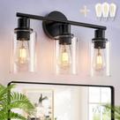 Luminária de banheiro DINGLILIGHTING 3-Light Black 110-240V