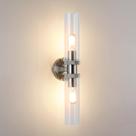 Luminária de banheiro ECOBRT de níquel escovado 21,65 cm de altura 110 V