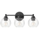 Luminária de banheiro VONLUCE 3-Light Black Globe Glass