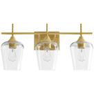 Luminária de banheiro VONLUCE 3-Light Gold Clear Glass