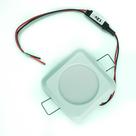 Luminária de Cabine Embutir Plástica Quadrada LED 3.6W 12V