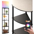 Luminária de chão Addlon Corner Shelf de 5 camadas USB tipo C 3CCT LED