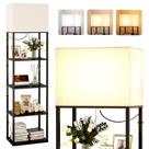 Luminária de chão Addon, prateleiras de 5 camadas, 48 cm, LED de 3 cores