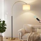Luminária de chão Ambimall com dimmer e controle remoto, 178 cm, arco Luminária de chão Ambimall com dimmer e controle remoto, 178 cm, arco