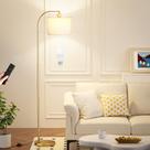 Luminária de chão Arc Ambimall 160 cm, regulável remotamente 3000-6000K