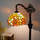 Luminária de chão Blivuself Tiffany Yellow Girassol Stined Glass