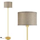 Luminária de chão BoostArea Gold 148 cm com abajur de juta Luminária de chão BoostArea Gold 148 cm com abajur de juta