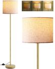 Luminária de chão BoostArea Gold 58 cm de altura com abajur bege Luminária de chão BoostArea Gold 58 cm de altura com abajur bege