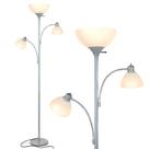 Luminária de chão Brightech Sky Dome Double LED Torchiere Silver